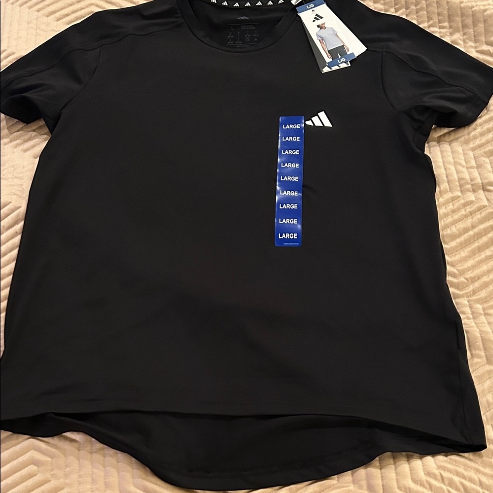 Brand New Women’s Adidas Black Active Tee sz Large